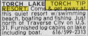 Torch Tip Resort (Torch-Tip Resort) - April 1988 Ad